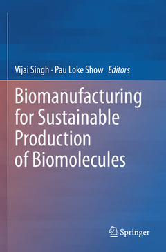 Couverture de l’ouvrage Biomanufacturing for Sustainable Production of Biomolecules