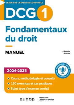 Cover of the book DCG 1 - Fondamentaux du droit - Manuel - 5e éd.