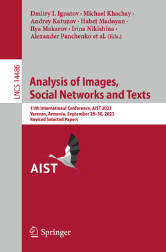 Cover of the book Analysis of Images, Social Networks and Texts