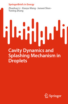 Couverture de l’ouvrage Cavity Dynamics and Splashing Mechanism in Droplets