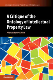 Cover of the book A Critique of the Ontology of Intellectual Property Law