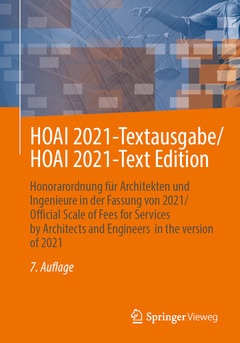 Couverture de l’ouvrage HOAI 2021-Textausgabe/HOAI 2021-Text Edition