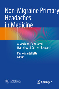 Couverture de l’ouvrage Non-Migraine Primary Headaches in Medicine