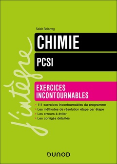 Couverture de l’ouvrage Chimie Exercices incontournables PCSI