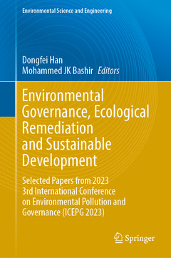 Couverture de l’ouvrage Environmental Governance, Ecological Remediation and Sustainable Development