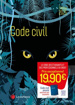 Couverture de l’ouvrage Code civil 2025 - Jaquette Blue jungle