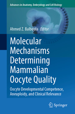 Couverture de l’ouvrage Molecular Mechanisms Determining Mammalian Oocyte Quality