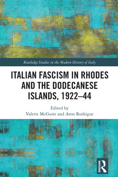 Couverture de l’ouvrage Italian Fascism in Rhodes and the Dodecanese Islands, 1922–44