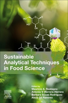 Couverture de l’ouvrage Sustainable Analytical Techniques in Food Science
