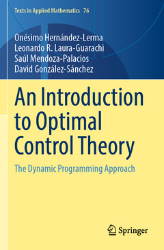 Couverture de l’ouvrage An Introduction to Optimal Control Theory