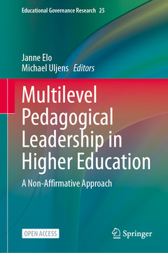 Couverture de l’ouvrage Multilevel Pedagogical Leadership in Higher Education 