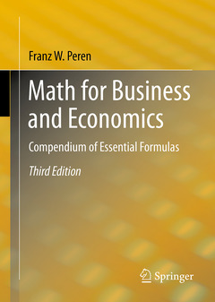 Couverture de l’ouvrage Math for Business and Economics