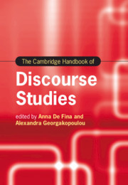 Couverture de l’ouvrage The Cambridge Handbook of Discourse Studies