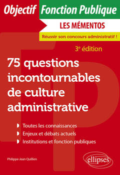 Couverture de l’ouvrage 75 questions incontournables de culture administrative