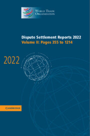 Couverture de l’ouvrage Dispute Settlement Reports 2022: Volume 2, Pages 355 to 1214