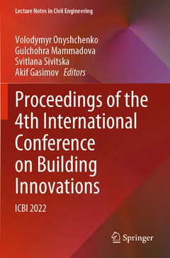 Couverture de l’ouvrage Proceedings of the 4th International Conference on Building Innovations