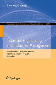 Couverture de l’ouvrage Industrial Engineering and Industrial Management