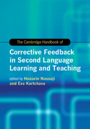 Couverture de l’ouvrage The Cambridge Handbook of Corrective Feedback in Second Language Learning and Teaching