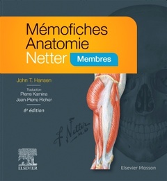 Couverture de l’ouvrage Mémofiches Anatomie Netter - Membres