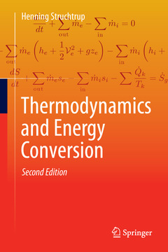 Couverture de l’ouvrage Thermodynamics and Energy Conversion
