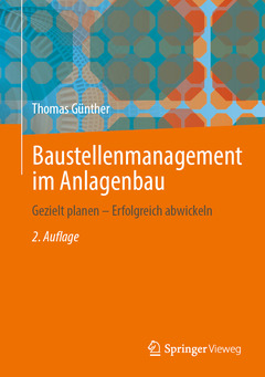 Couverture de l’ouvrage Baustellenmanagement im Anlagenbau