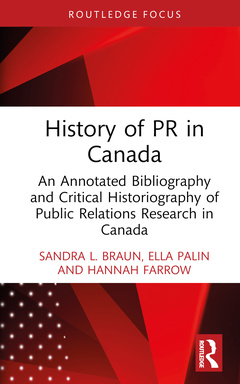 Couverture de l’ouvrage History of PR in Canada