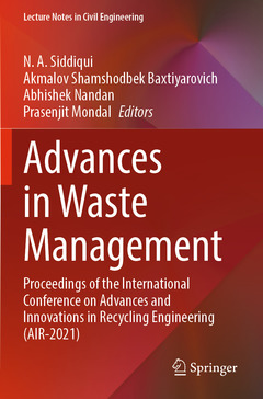 Couverture de l’ouvrage Advances in Waste Management