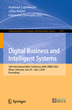 Couverture de l’ouvrage Digital Business and Intelligent Systems
