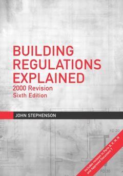 Couverture de l’ouvrage Building regulations explained