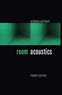 Couverture de l’ouvrage Room acoustics, 4th Ed. (POD)