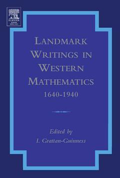 Cover of the book Landmark Writings in Western Mathematics 1640-1940