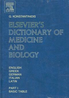 Couverture de l’ouvrage Elsevier's dictionary of medicine and biology, 2 Volume-set