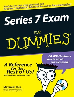 Couverture de l’ouvrage Series 7 exam for dummies w/cd