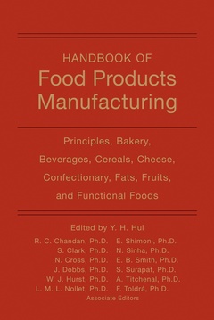 Couverture de l’ouvrage Handbook of Food Products Manufacturing, Volume 1