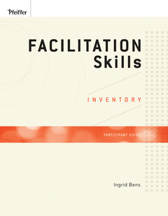 Couverture de l’ouvrage Facilitation skills inventory, participant guide