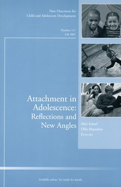 Couverture de l’ouvrage Attachment in Adolescence: Reflections and New Angles