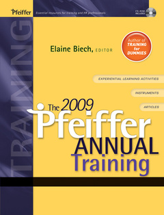 Couverture de l’ouvrage The 2009 pfeiffer annual: training