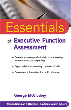 Couverture de l’ouvrage Essentials of Executive Functions Assessment