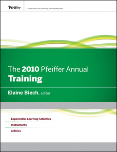 Couverture de l’ouvrage The 2010 pfeiffer annual: training