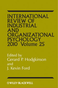Cover of the book International Review of Industrial and Organizational Psychology 2010, Volume 25