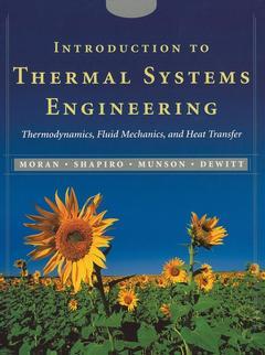 Couverture de l’ouvrage Introduction to Thermal Systems Engineering