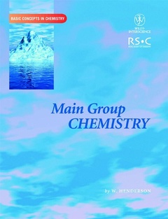 Couverture de l’ouvrage Main group chemistry