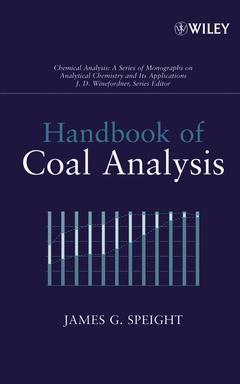 Couverture de l’ouvrage Handbook of coal analysis