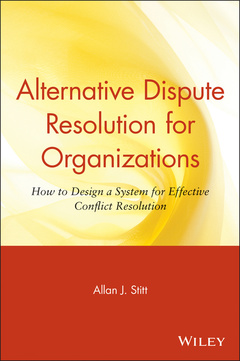 Couverture de l’ouvrage Alternative Dispute Resolution for Organizations