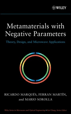 Couverture de l’ouvrage Metamaterials with Negative Parameters