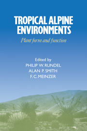 Couverture de l’ouvrage Tropical Alpine Environments