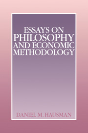Couverture de l’ouvrage Essays on Philosophy and Economic Methodology