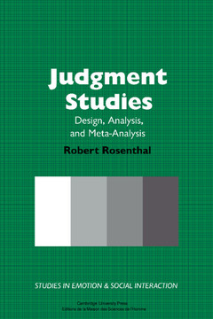 Couverture de l’ouvrage Judgment Studies