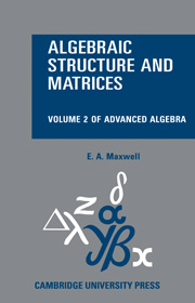 Couverture de l’ouvrage Algebraic Structure and Matrices Book 2