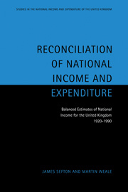 Couverture de l’ouvrage Reconciliation of National Income and Expenditure
